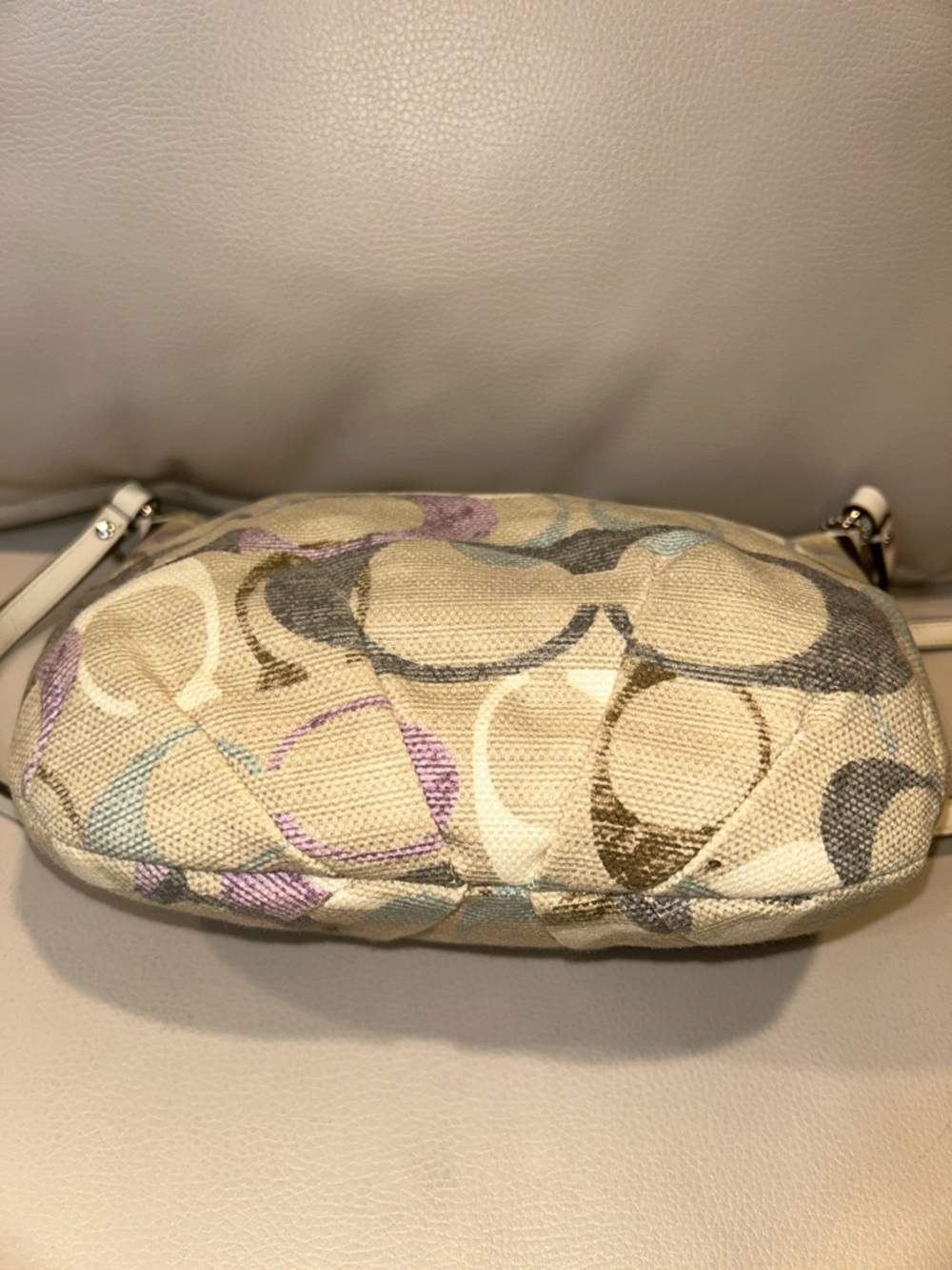 Coach Cream Multi Signature Canvas Crossbody Bag - Picture 7 of 11